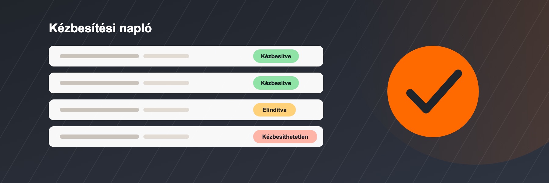 Kézbesítési napló üzenetenkénti állapotokkal
